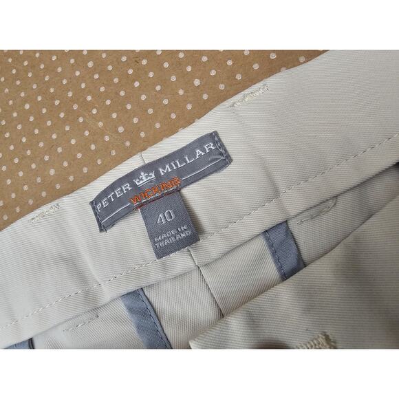 Peter Millar Shorts Mens 40 Golf Beige High Wicking Performance - Picture 5 of 16